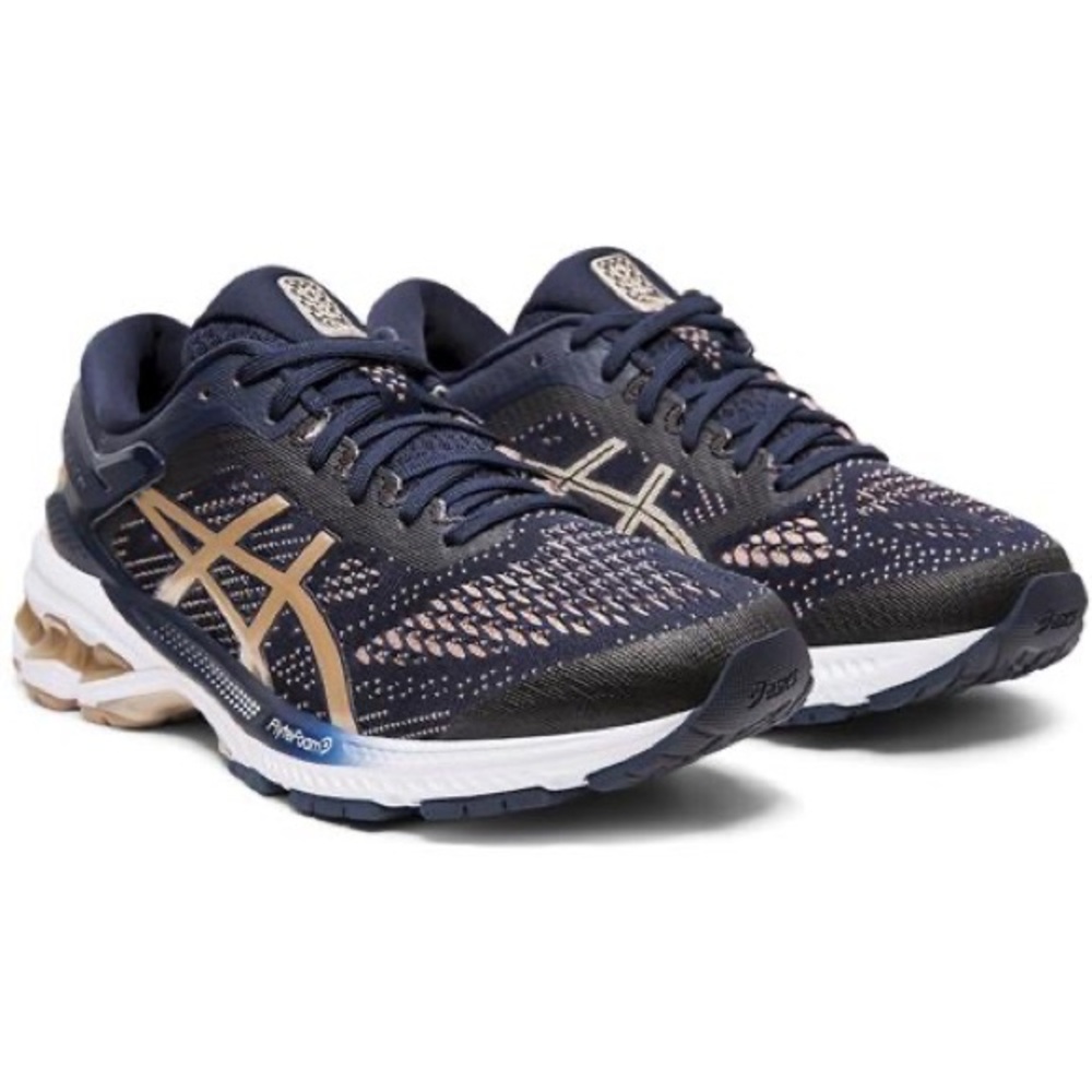 ASICS Gel-Kayano — Wmn Sz 10 — Midnight/Frosted Almond